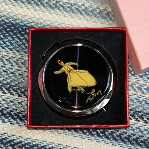 Gold and Black Compact Mirror